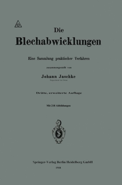 Johann Jaschke - Die Blechabwicklungen, E-bok