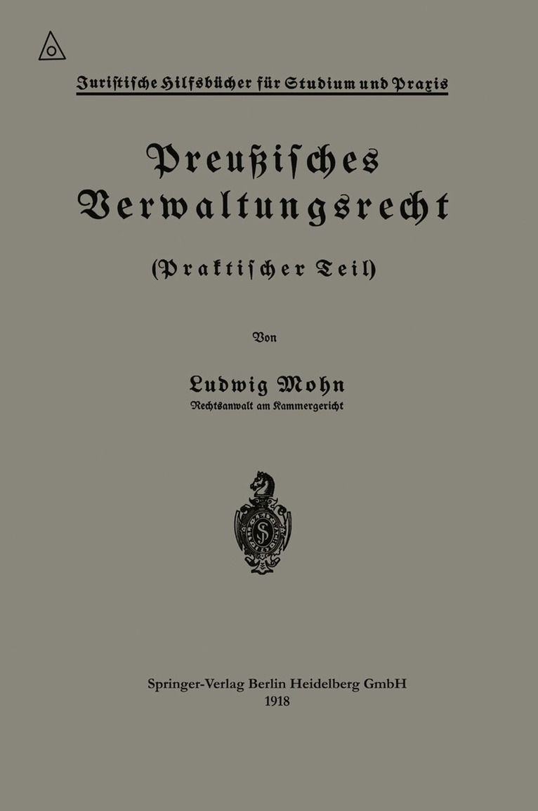 Ludwig Mohn - Preußisches Verwaltungsrecht, Häftad. Tillgänglighet: Lägg i varukorg