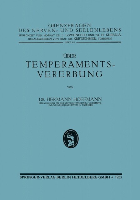 Hermann Hoffmann - Über Temperamentsvererbung, E-bok