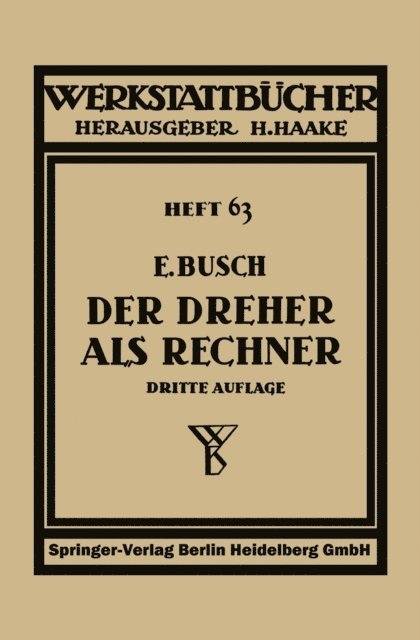 Ernst Busch - Der Dreher als Rechner, E-bok. Tillgänglighet: Lägg i varukorg