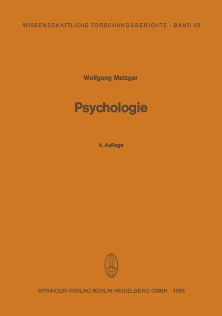 Wolfgang Metzger - Psychologie, E-bok
