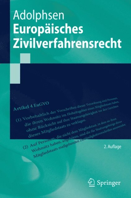 Jens Adolphsen - Europäisches Zivilverfahrensrecht, E-bok
