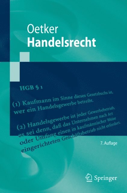 Hartmut Oetker - Handelsrecht, E-bok