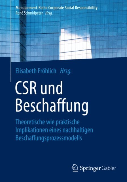 Elisabeth Frohlich - CSR und Beschaffung, E-bok