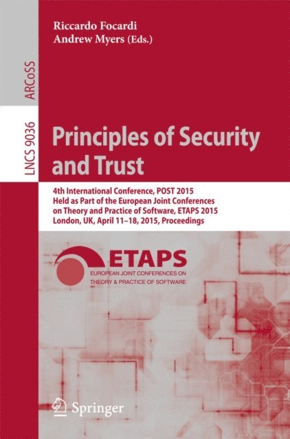 Andrew Myers, Riccardo Focardi - Principles of Security and Trust, E-bok