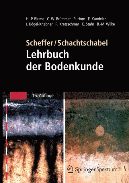 Berndt-Michael Wilke, Karl Stahr, Ruben Kretzschmar, Ingrid Kogel-Knabner, Ellen Kandeler, Rainer Horn, Gerhard W. Brummer, Hans-Peter Blume - Scheffer/Schachtschabel: Lehrbuch der Bodenkunde, E-bok