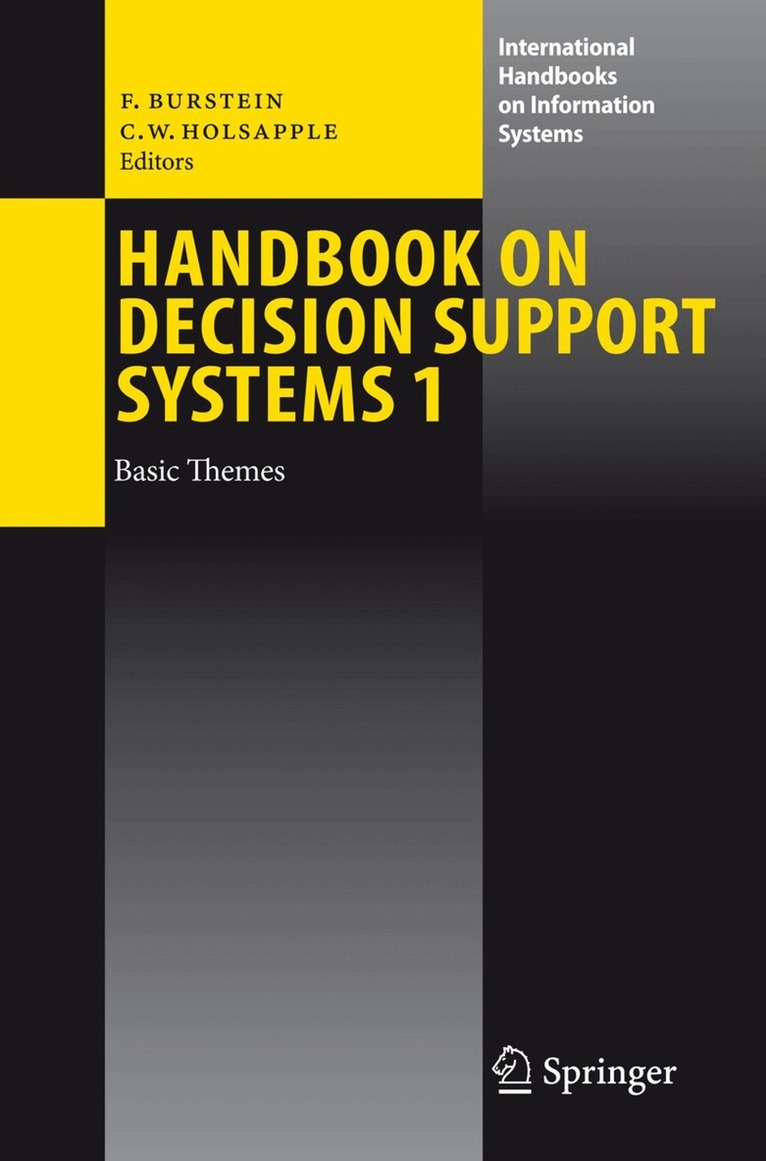 Frada Burstein, Clyde W. Holsapple - Handbook on Decision Support Systems 1, Häftad