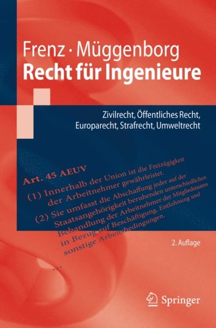 Hans-Jurgen Muggenborg, Walter Frenz - Recht für Ingenieure, E-bok