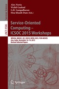 Service-Oriented Computing - ICSOC 2015 Workshops