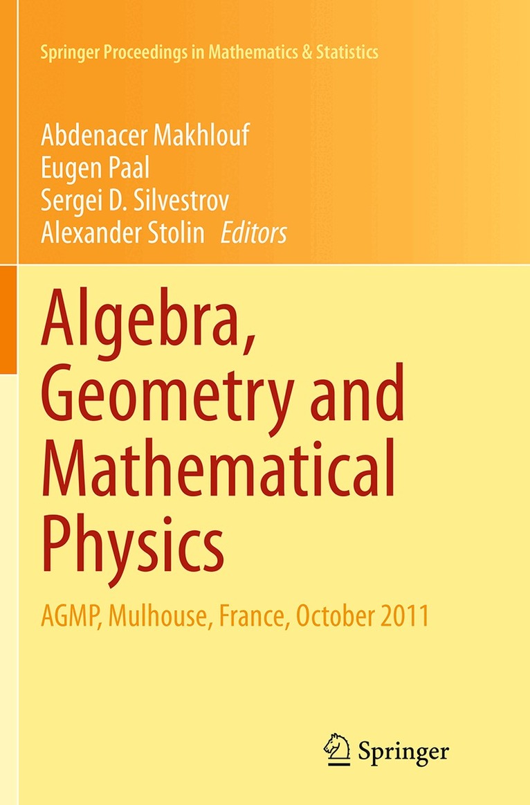 Abdenacer Makhlouf, Eugen Paal, Sergei D. Silvestrov, Alexander Stolin - Algebra, Geometry and Mathematical Physics, Häftad