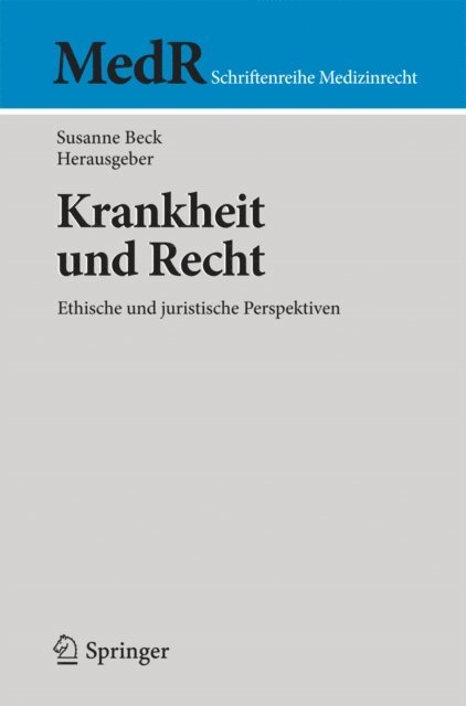 Susanne Beck - Krankheit und Recht, E-bok