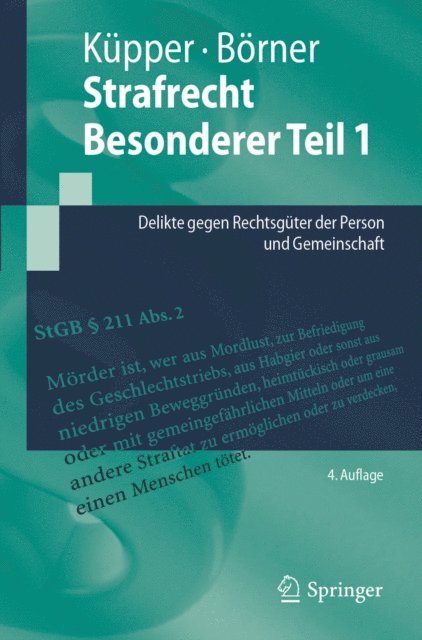 Rene Borner, Georg Kupper - Strafrecht Besonderer Teil 1, E-bok