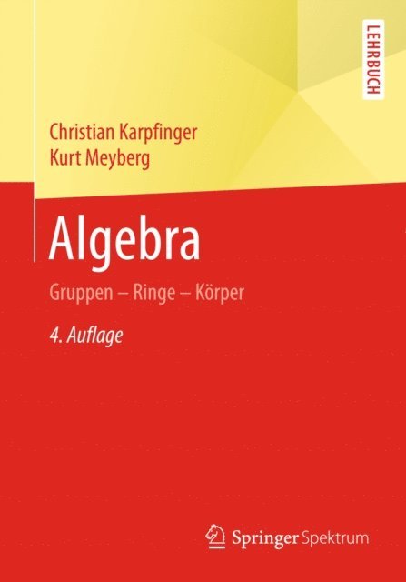 Kurt Meyberg, Christian Karpfinger - Algebra, E-bok