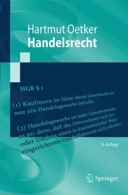 Hartmut Oetker - Handelsrecht, E-bok