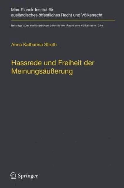 Anna Katharina Struth - Hassrede und Freiheit der Meinungsäußerung, E-bok. Tillgänglighet: Lägg i varukorg