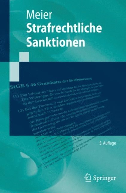 Bernd-Dieter Meier - Strafrechtliche Sanktionen, E-bok