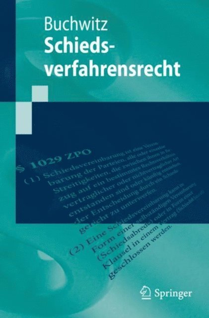 Wolfram Buchwitz - Schiedsverfahrensrecht, E-bok