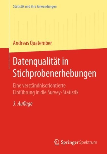 Andreas Quatember - Datenqualität in Stichprobenerhebungen, E-bok