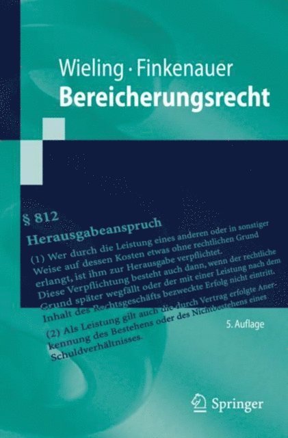 Thomas Finkenauer, Hans Josef Wieling - Bereicherungsrecht, E-bok