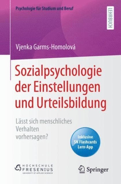 Vjenka Garms-Homolova - Sozialpsychologie der Einstellungen und Urteilsbildung, E-bok