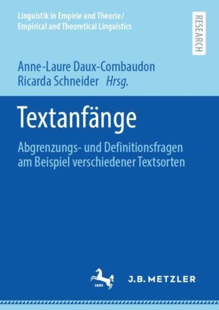 Ricarda Schneider, Anne-Laure Daux-Combaudon - Textanfänge, E-bok