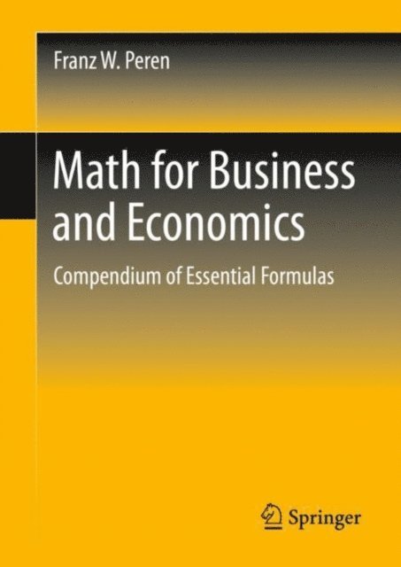 Franz W. Peren - Math for Business and Economics, E-bok