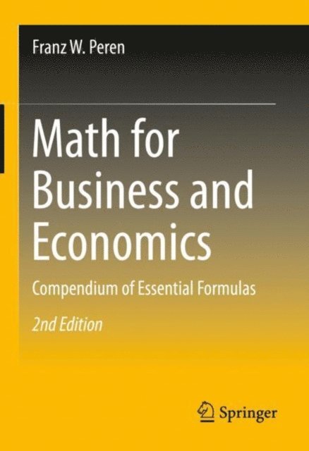 Franz W. Peren - Math for Business and Economics, E-bok
