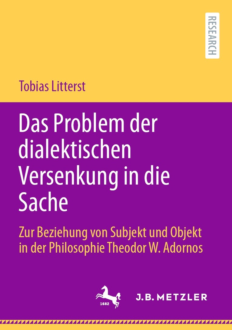 Tobias Litterst - Das Problem der dialektischen Versenkung in die Sache, Häftad