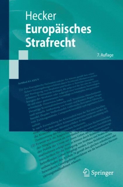 Bernd Hecker - Europäisches Strafrecht, E-bok