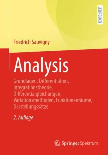 Friedrich Sauvigny - Analysis, E-bok
