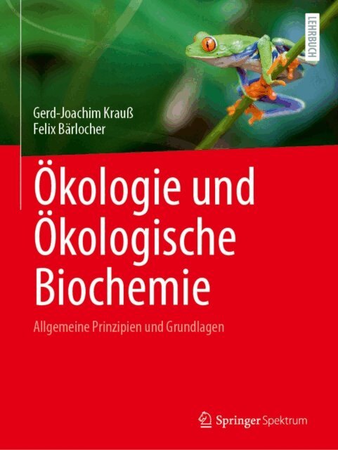 Felix Barlocher, Gerd-Joachim Krau - Okologie und Okologische Biochemie, E-bok