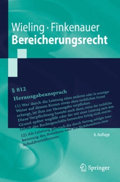 Thomas Finkenauer, Hans Josef Wieling - Bereicherungsrecht, E-bok