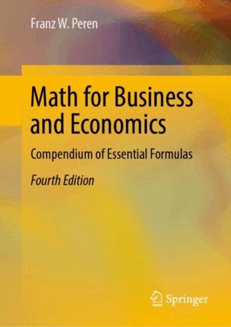 Franz W. Peren - Math for Business and Economics, E-bok