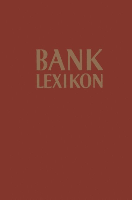 Josef Loffelholz, Gerhard Muller - Bank-Lexikon, E-bok