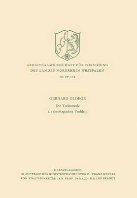 Gerhard Gloege - Die Todesstrafe ALS Theologisches Problem, Häftad. Tillgänglighet: Lägg i varukorg