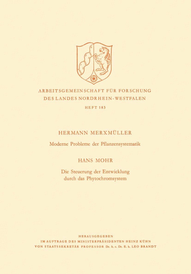 Hermann Merxmüller - Moderne Probleme der Pflanzensystematik, Häftad