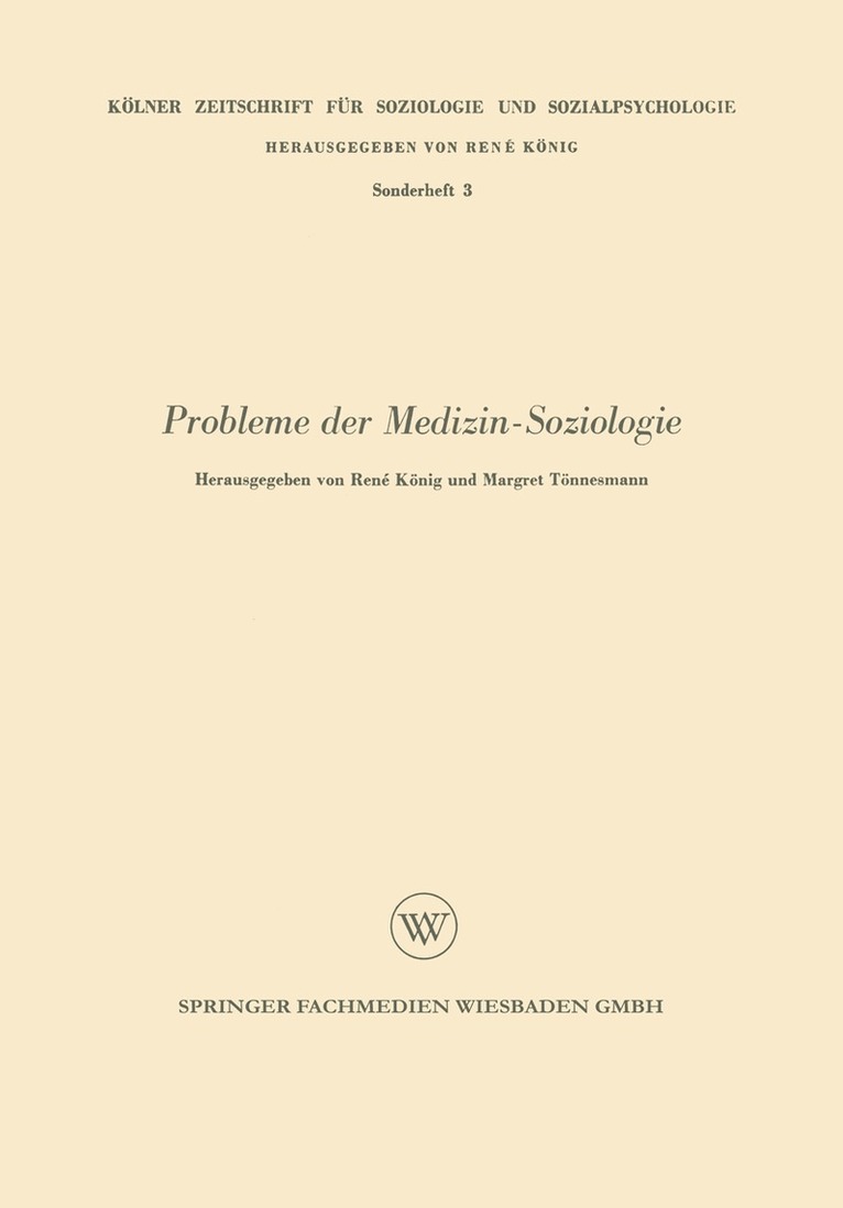 Probleme der Medizin-Soziologie
