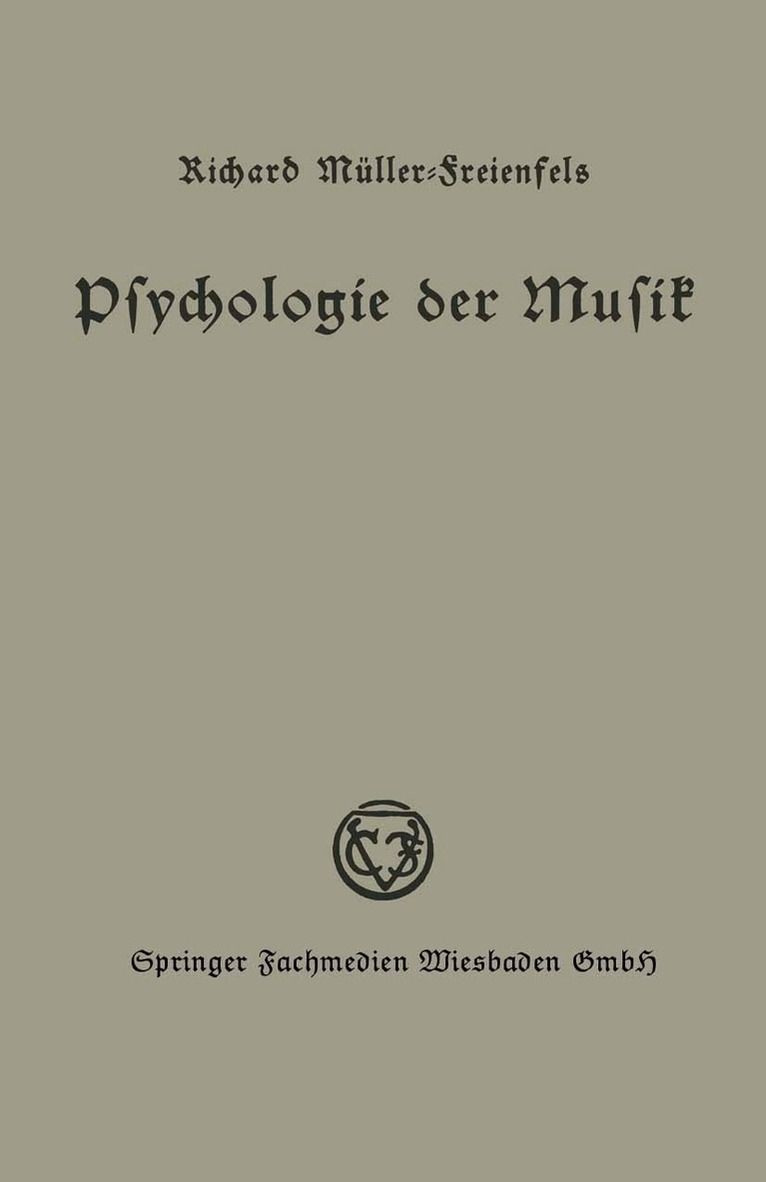 Richard Müller-Freienfels - Psychologie der Musik, Häftad