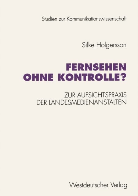 Silke Holgersson - Fernsehen ohne Kontrolle?, E-bok