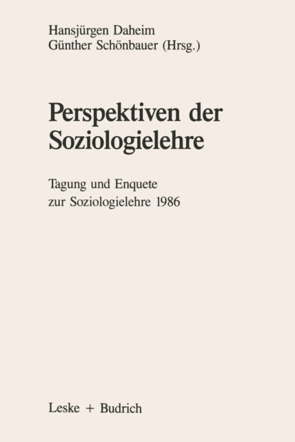 Hansjurgen Daheim - Perspektiven der Soziologielehre, E-bok