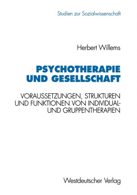 Herbert Willems - Psychotherapie und Gesellschaft, E-bok