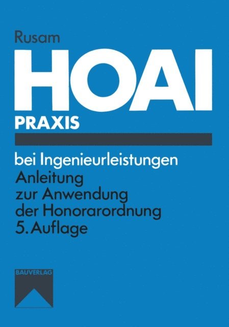 Martin Rusam - HOAI-Praxis bei Ingenieurleistungen, E-bok