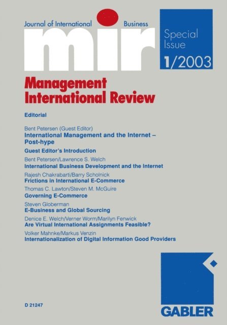 Bent Petersen - mir: Management International Review, E-bok