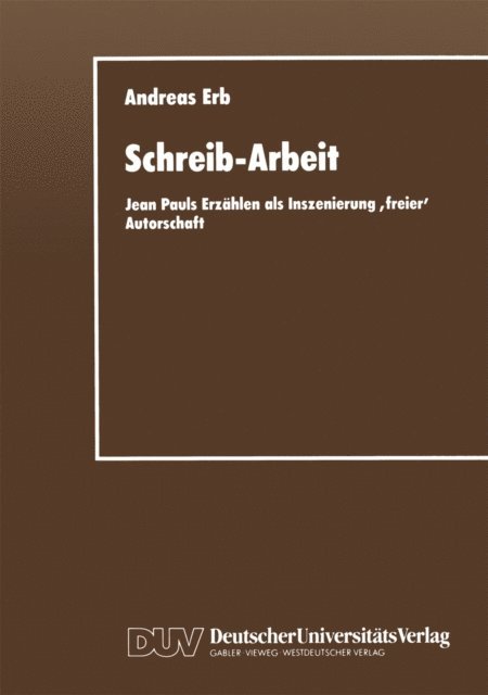 Andreas Erb - Schreib-Arbeit, E-bok