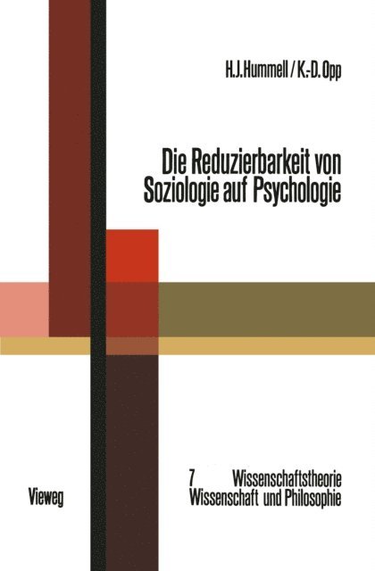 Hans J. Hummell - Die Reduzierbarkeit von Soziologie auf Psychologie, E-bok