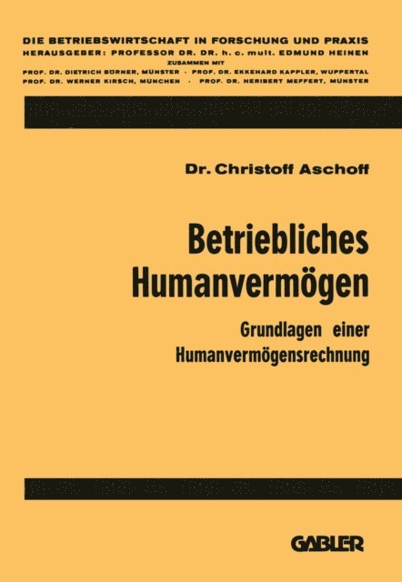 Christoff Aschoff - Betriebliches Humanvermögen, E-bok