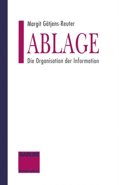 Margit Gatjens-Reuter - Ablage, E-bok. Tillgänglighet: Lägg i varukorg