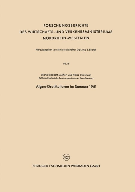 Maria-Elisabeth Meffert - Algen-Großkulturen im Sommer 1951, E-bok