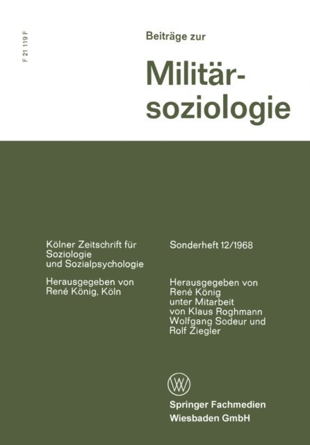 Rene Konig - Beiträge zur Militärsoziologie, E-bok