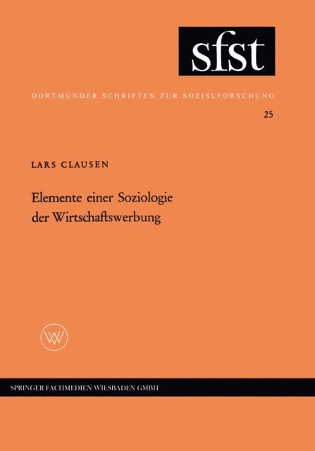 Lars Clausen - Elemente einer Soziologie der Wirtschaftswerbung, E-bok